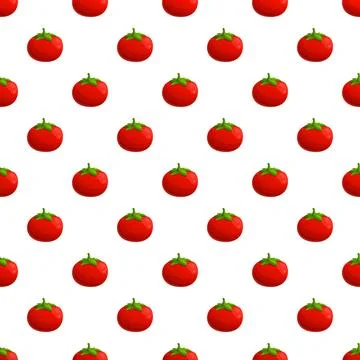 Red tomato vegetable drawing seamless pattern background Stock Illustration