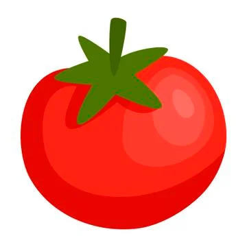 Red Tomato vegetable icon isolated on white background. Vector illustration Stock Illustration