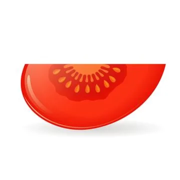 Red tomato, white background Stock Illustration