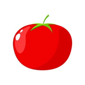 Red Tomato on white Background Stock Illustration