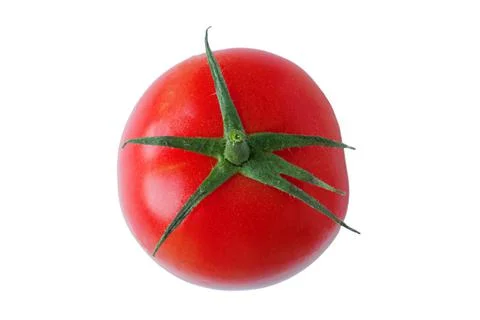 Red tomato on a white background, isolate Stock Photos