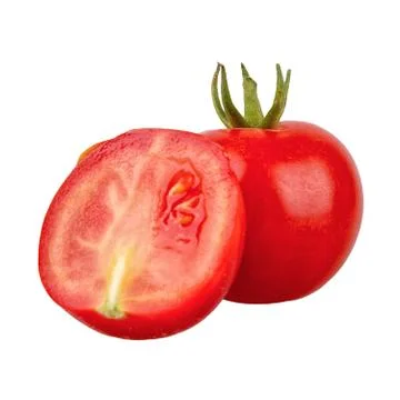 Red tomato on a white background 스톡 사진
