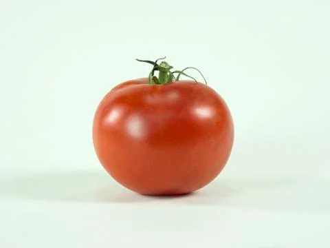 Red Tomato on White Background Foto stock