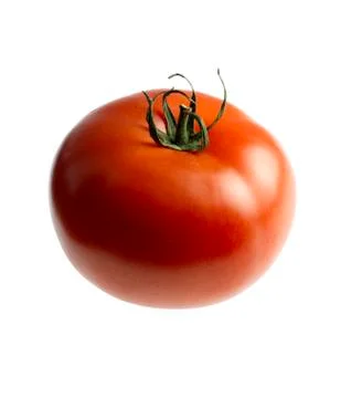 Red tomato on white background Stock Photos