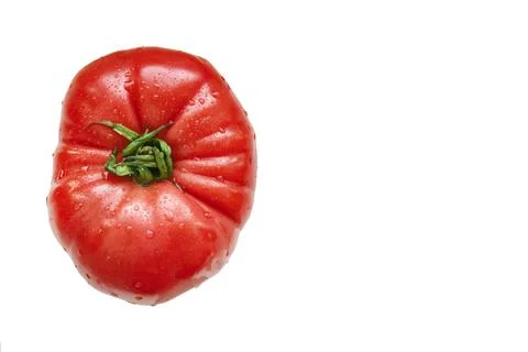 Red tomato on a white isolated background Stock Photos