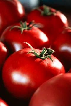Red tomatoes food background, food closeup Stock Photos