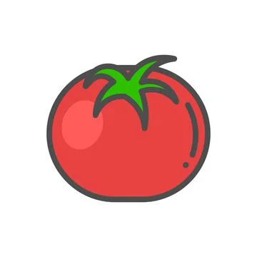 Red Tomatoes icon. Red tomato in flat style. Vector illustration. Stock Illustration