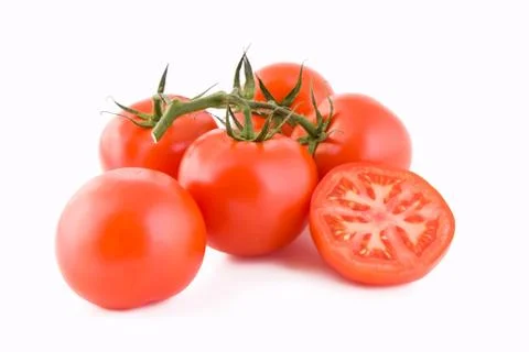 Red tomatoes isolated Stock Photos