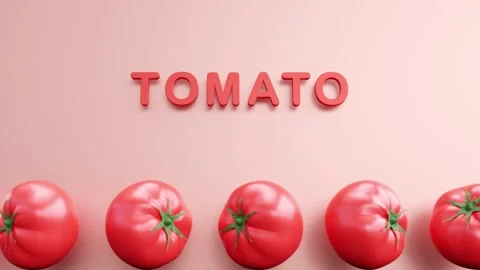 Red tomatoes on a red background looped video Stock Footage 219868300