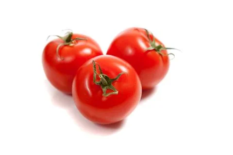 Red tomatoes on a vine Stock Photos