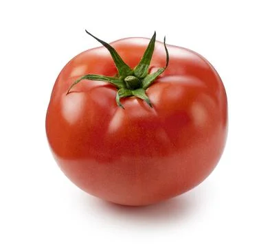 Red tomatoes on a white background Stock Photos