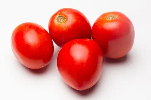 Red tomatoes on white background Stock Photos