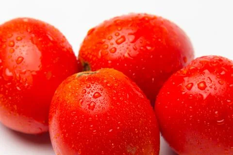 Red tomatoes on white background Stock Photos
