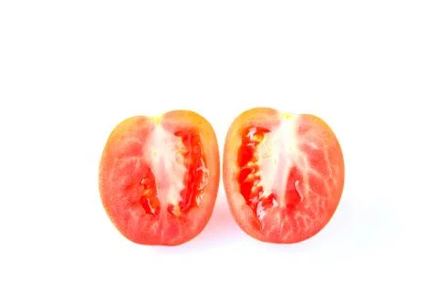 Red tomatos isolated on white background Stock Photos