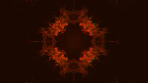 Red tone kaleidoscope sequence patterns Beautiful bright ornament Seamless loop Stock Footage 167645383