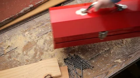 Red tool box 스톡 동영상 20774741