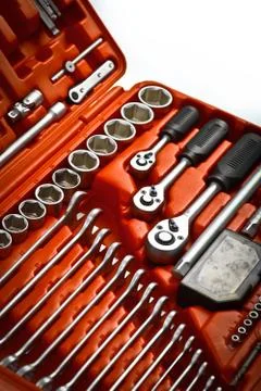 Red toolbox Stock Photos