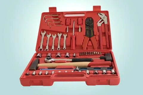 Red toolbox Stock Photos