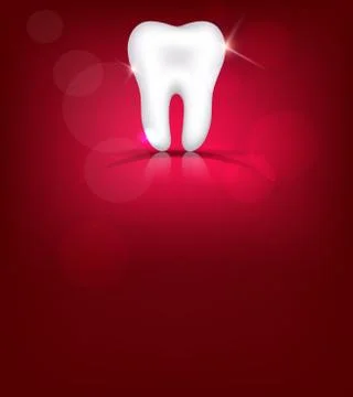 Red tooth background Stock Illustration