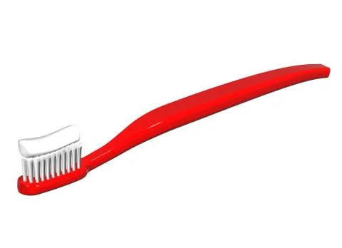 Red toothbrush Stock Illustration