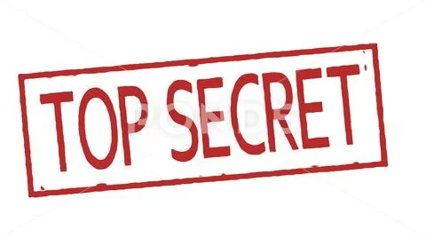 Red top secret stamp on white Stock Illustration