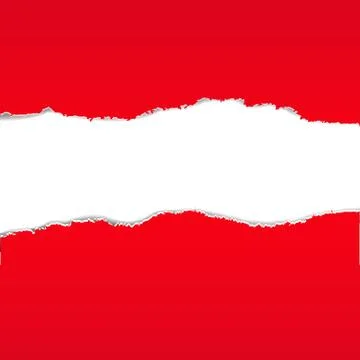 Red torn paper borders background Stock Illustration