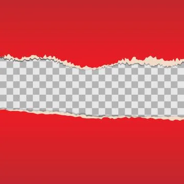 Red torn paper Stock Illustration