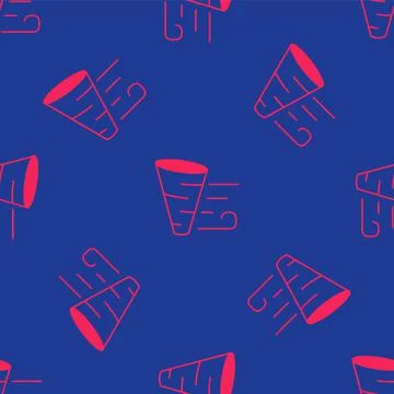 Red Tornado icon isolated seamless pattern on blue background. Vector Illustrazione stock