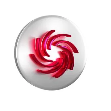 Red Tornado icon isolated on transparent background. Cyclone, whirlwind, st.. Illustrazione stock