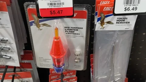 Red Torpedo Lighted Float Stock Footage 170316547