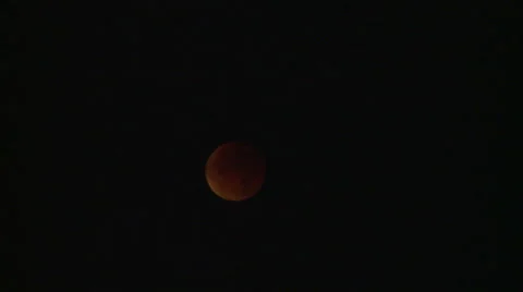 Red Total Eclipse, very dark Moon Stock Footage 55299930