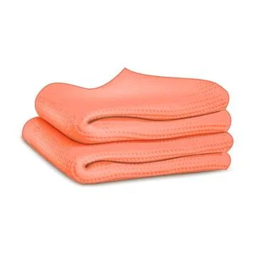 Red towel stack icon, realistic style Stock Illustration