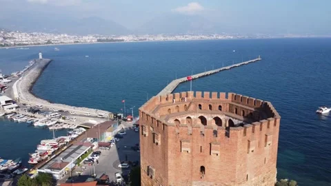Red tower-2 Kizil kule Alanya, Türkiye Video stock 220515128