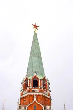 Red tower of kremlin Stock Photos