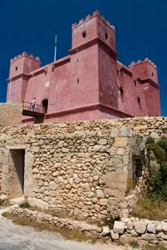 Red Tower at Marfa - Malta Stock Photos