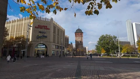 The red tower in the old town of Chemnitz. European Capital of Culture 2025. Stock Footage 289728307