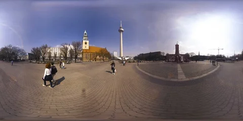 Red Town Hall Berlin 360 degree Video Video stock 88951909