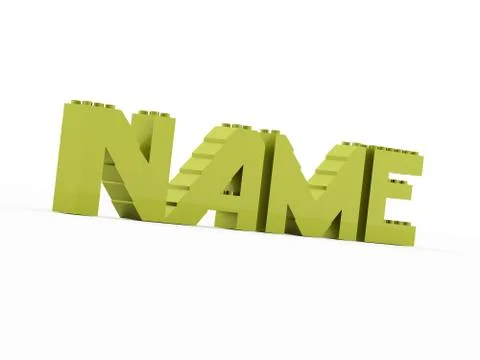 Red toy brick text Stock Illustration
