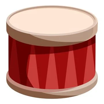 Red toy drum bringing joyful rhythms to playtime Stock Illustration