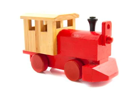 Red toy train Stock Photos