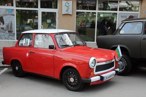 Red Trabant Oldtimer Stock Photos