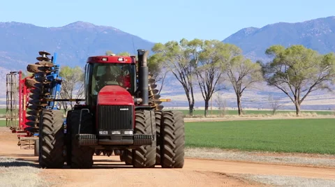 Red Tractor Stock Footage 52223117