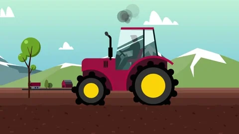 Red Tractor Stock Footage 133269514