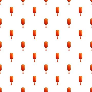 Red traditional chinese lantern repeating seamless pattern Stock Illustration