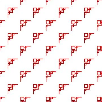 Red traditional chinese pattern seamless repeating background Stock Illustration