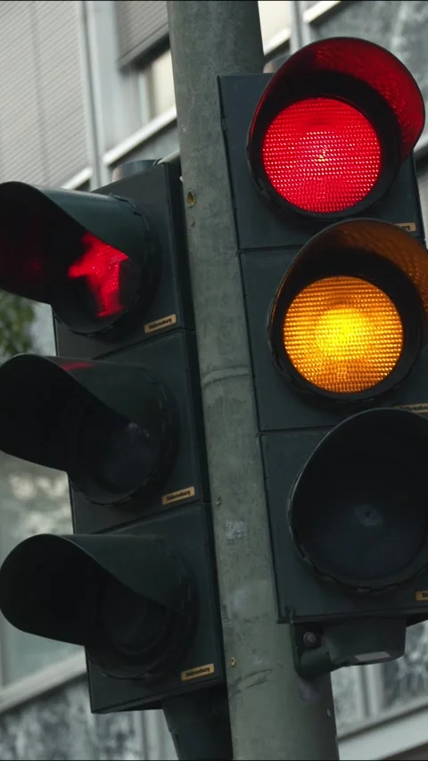 Red Traffic Light During S25 Berlin Event Nollendorfplatz May 2023 Stock Footage 332132377
