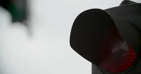 Red Traffic Light Stock Footage 141221756
