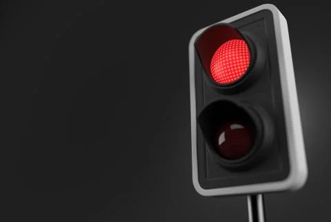 Red traffic light Stock Illustration