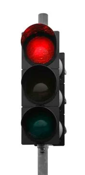 Red traffic light Stock Photos