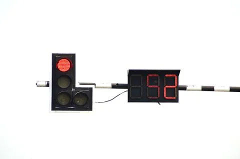 Red traffic light Stock Photos